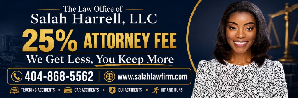 The Law Office of Salah Harrell, LLC — 25% attorney fee. We get less, you keep more.